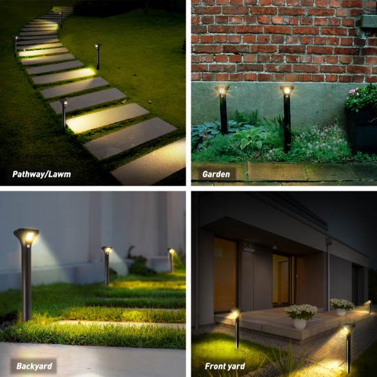 Solar Powered LED Outdoor Yard Pathway Motion Sensor Security Waterproof Lamp 