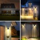 AURAXY LED Solar Motion Sensor Waterproof Outdoor Security Flood Lights, Battery Powered Outside Motion Activated Wall Light, Applied to House's Porch Garage Garden Backyard Fence Patio Deck